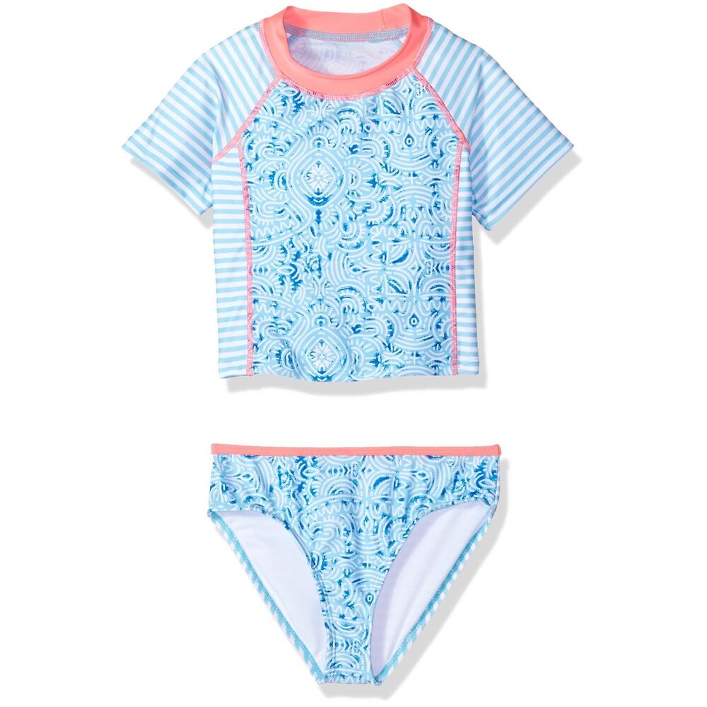 Jantzen Girls Little Nautical Rashguard Set Maze Print Size 14